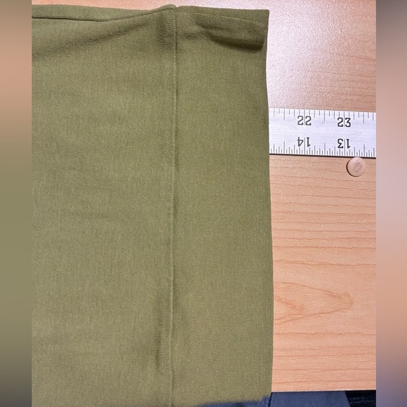 Y2K Old Navy Deep V Neck Perfect Fit Cropped Top Vintage Green Large - Picture 7 of 7